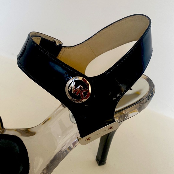 Michael Kors Size 6.5 Black/Clear - Picture 3 of 7